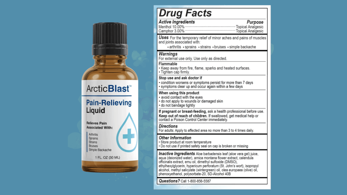 Arctic Blast supplement facts