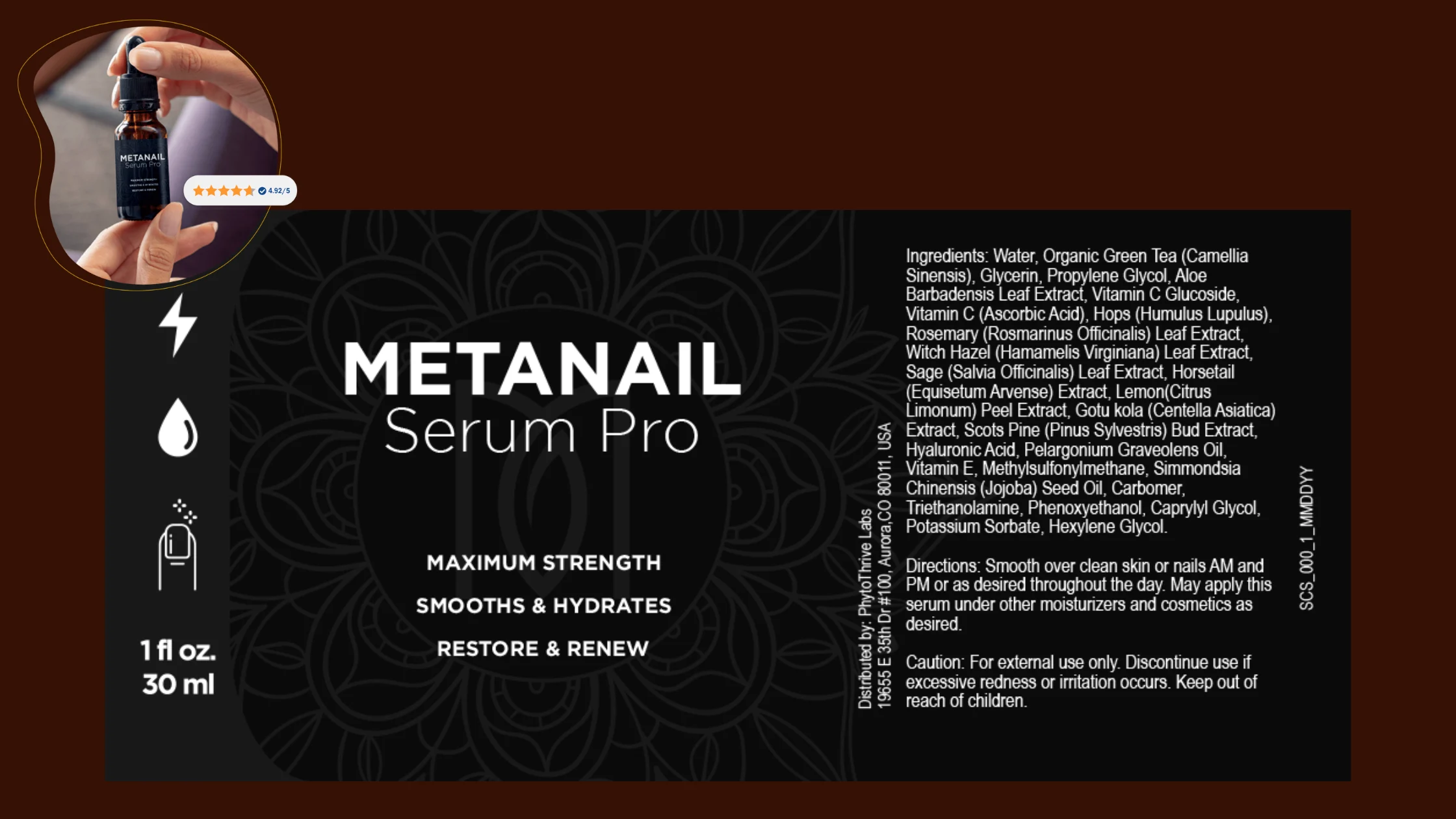 Metanail Serum Pro supplement facts