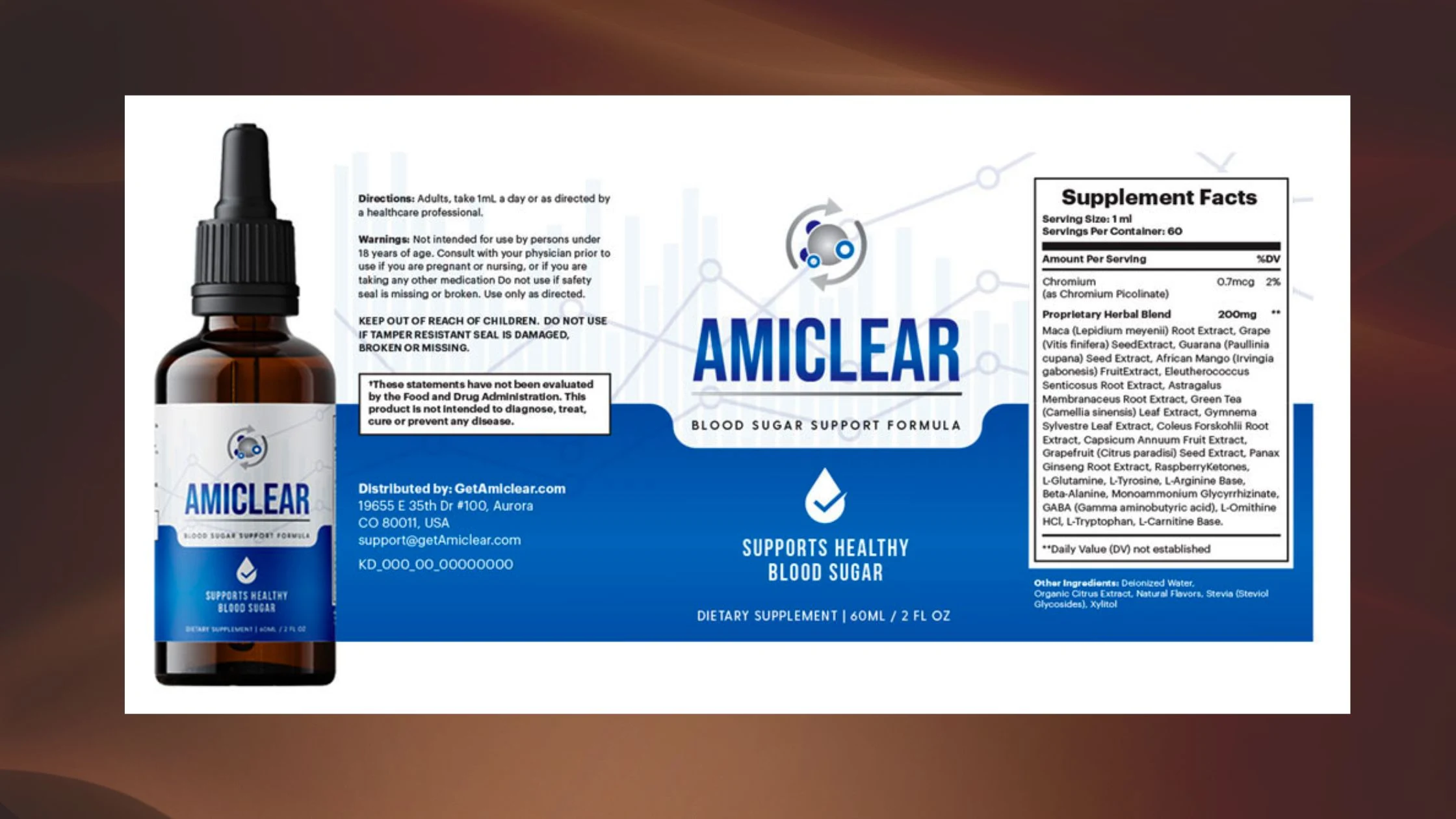 Amiclear supplement facts